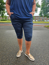 Korte Broek Button Donker Blauw t/m 50