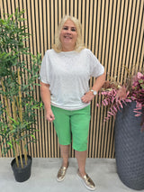 Korte Broek Button Appel Groen t/m 50