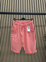 Korte Broek Button Koraal t/m 50
