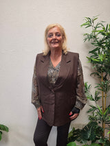 Gilet Dorien Donker Bruin  t/m 50