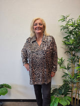 Blouse Paillet Leopard Camel t/m 52