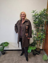 Boucle Jas Patchie Donker Bruin t/m 46
