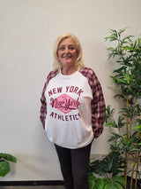 Sweat Shirt New York Ruit Bordeaux t/m 50