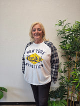 Sweat Shirt New York Ruit Blauw t/m 50