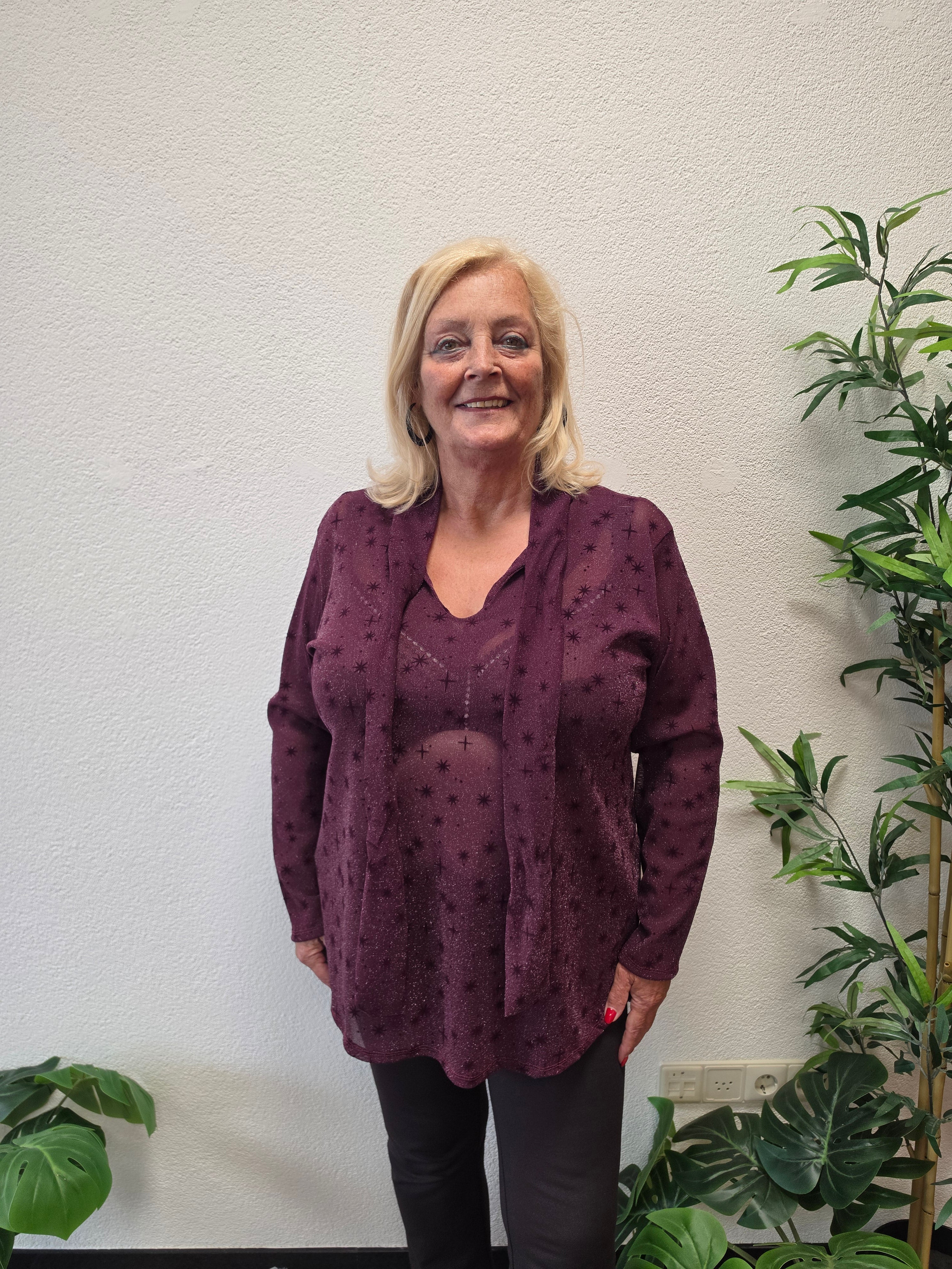 Mesh Shirt Livreie Bordeaux t/m 48/50