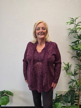 Mesh Shirt Livreie Bordeaux t/m 48/50