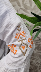 Tuniek Pim hydro borduursel oranje t/m 50