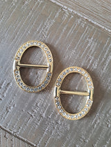 Oval strass gold
