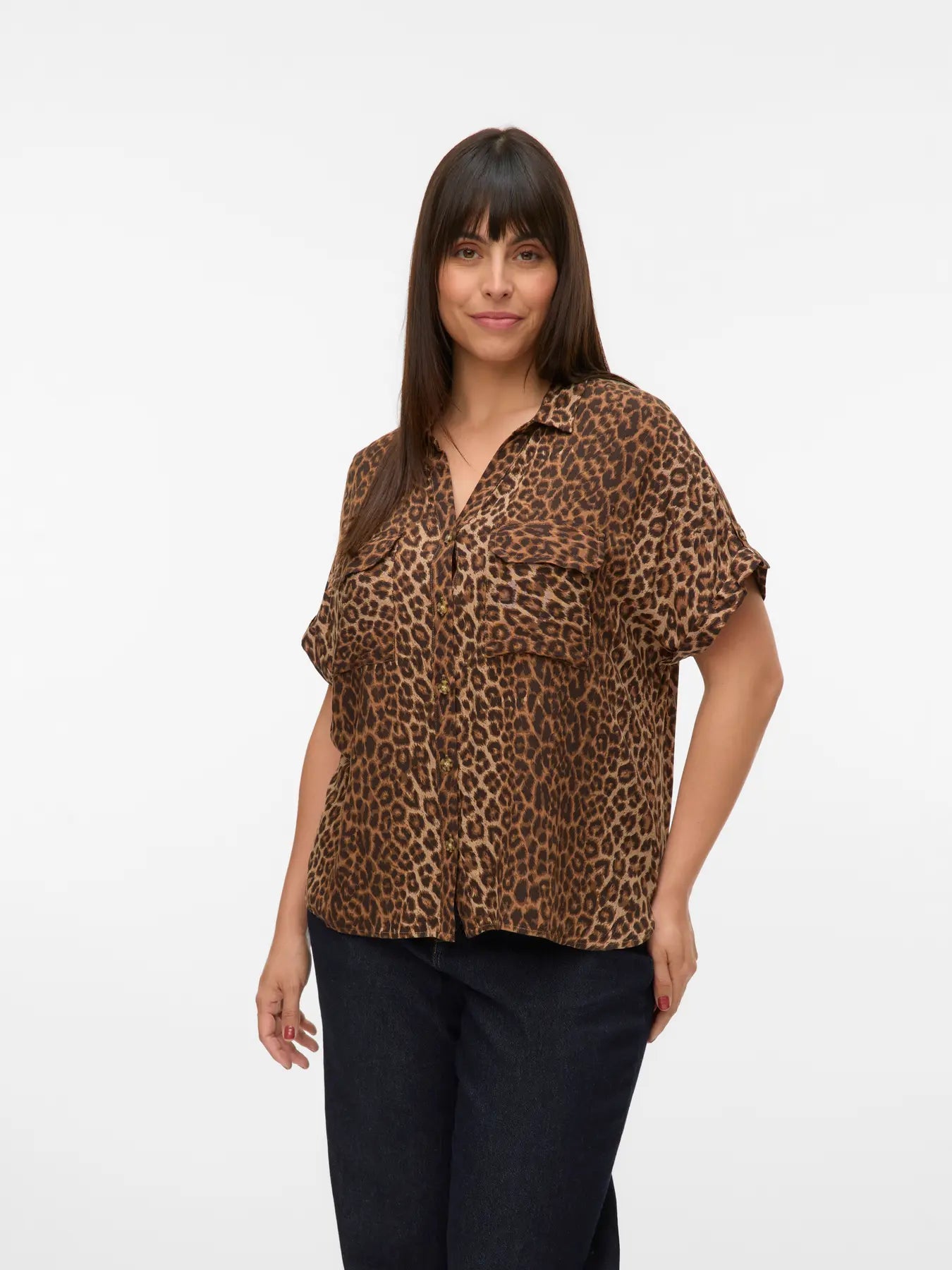 Blouse VMC Bumpy Silver Mink/Leo