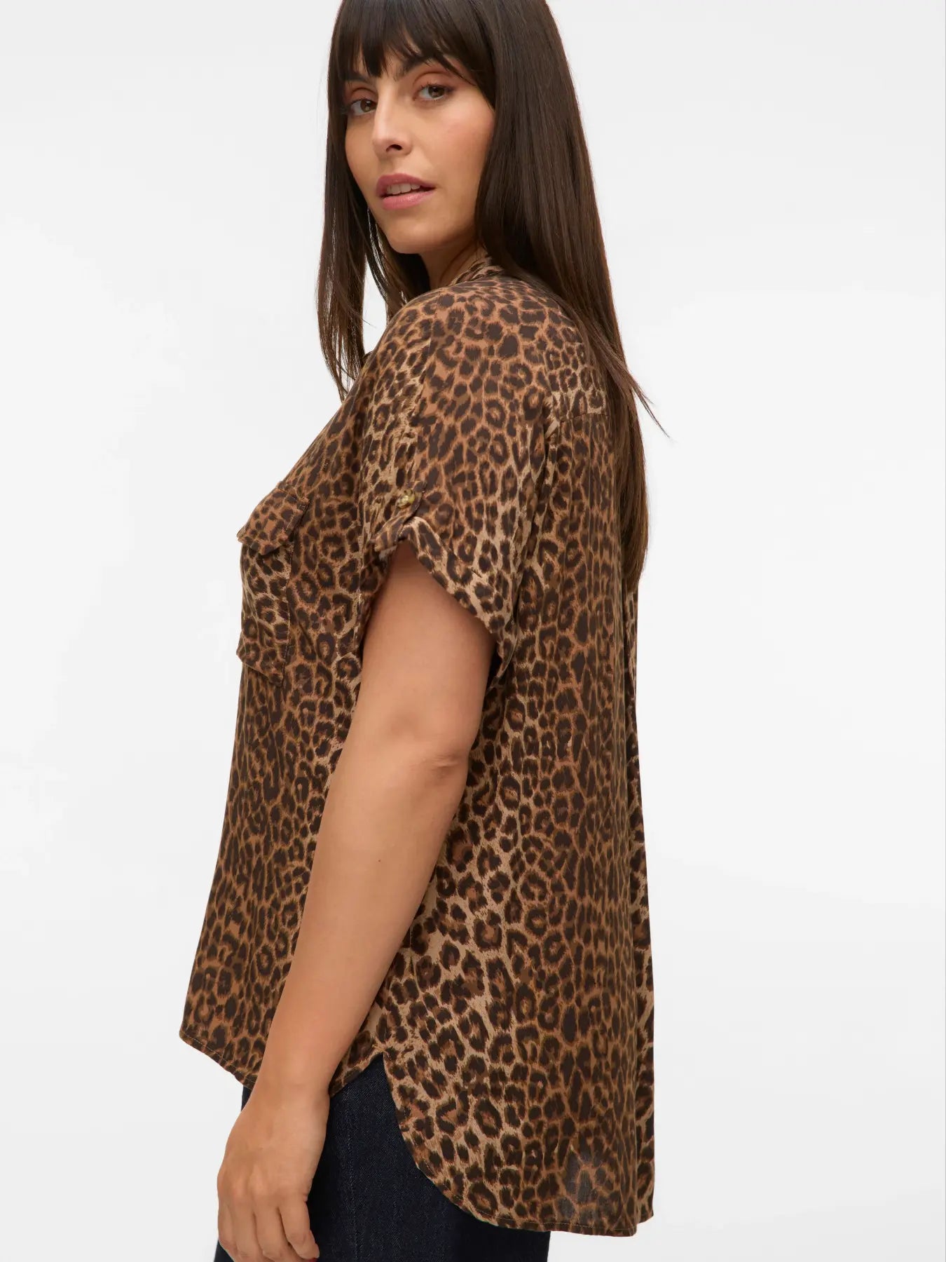Blouse VMC Bumpy Silver Mink/Leo