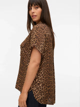 Blouse VMC Bumpy Silver Mink/Leo