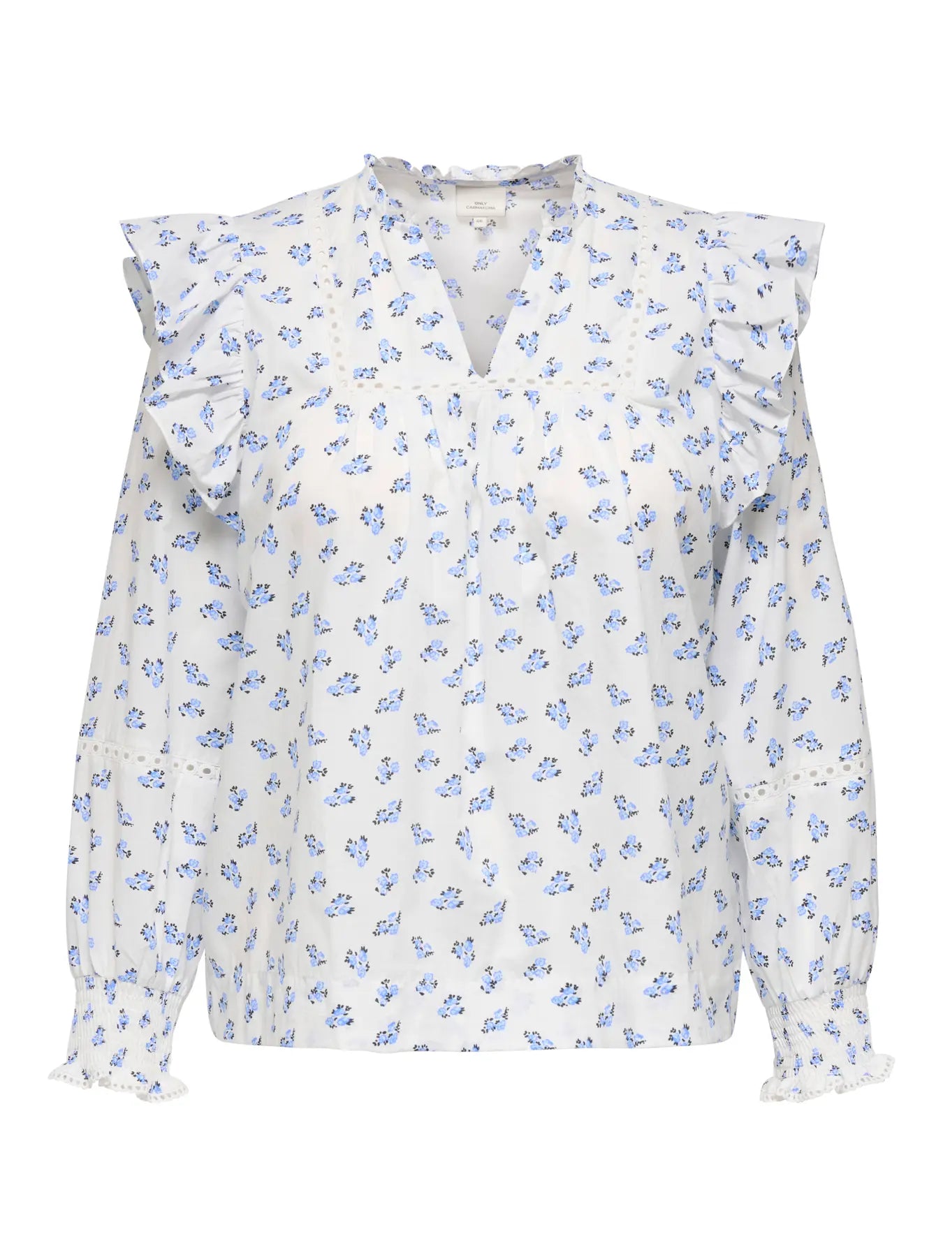 Blouse Caridris Frill Cashmere/Blue