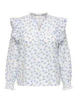 Blouse Caridris Frill Cashmere/Blue