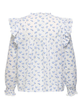 Blouse Caridris Frill Cashmere/Blue
