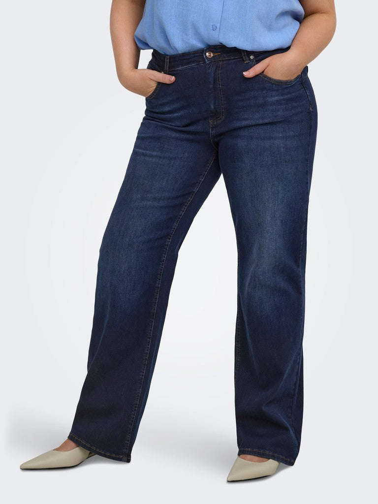 Wide Jeans Carwilly HW (TAI 081) Light Dark Blue denim LM30