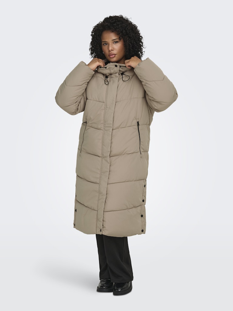Lange Puffer Jas Carmaggie Silver Mink