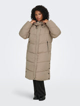 Lange Puffer Jas Carmaggie Silver Mink