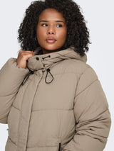 Lange Puffer Jas Carmaggie Silver Mink