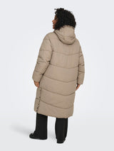 Lange Puffer Jas Carmaggie Silver Mink