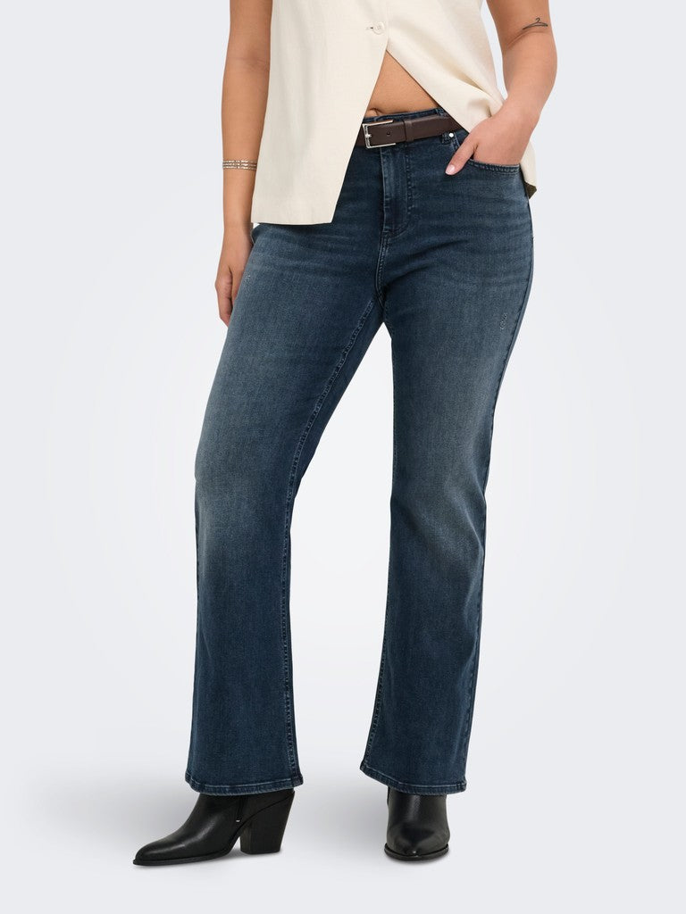 Flared Jeans Carwilly HW (REA409) Blue Black Denim LM 30
