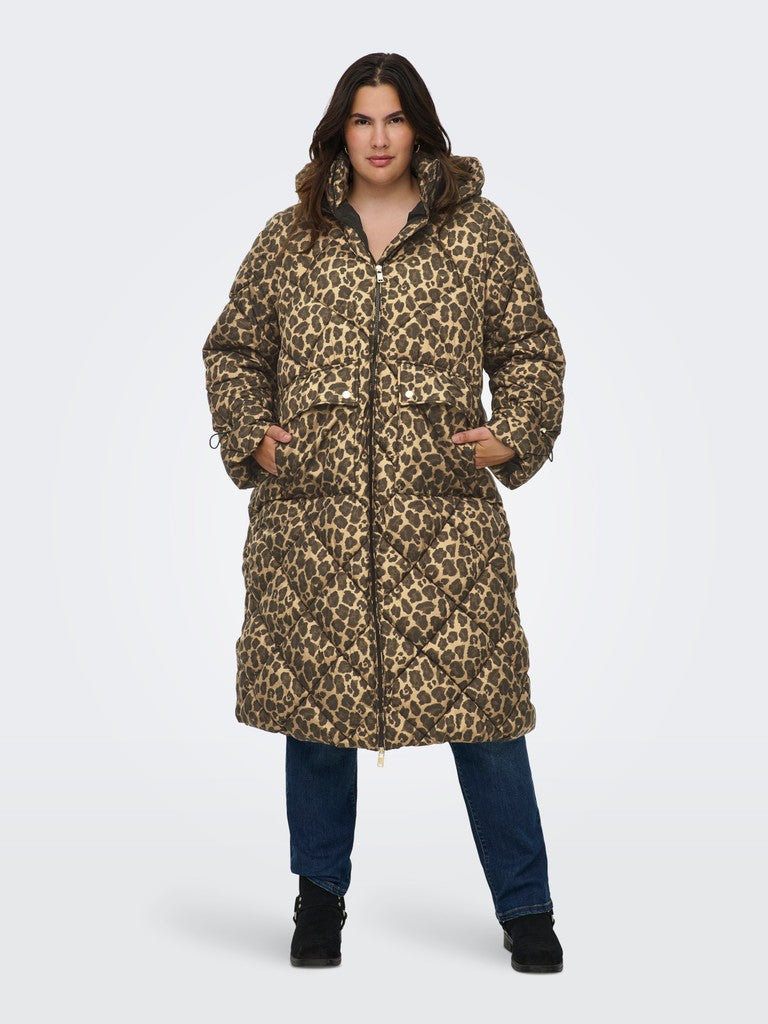 Lange Puffer Jas Carasti Leopard
