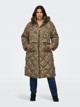 Lange Puffer Jas Carasti Leopard