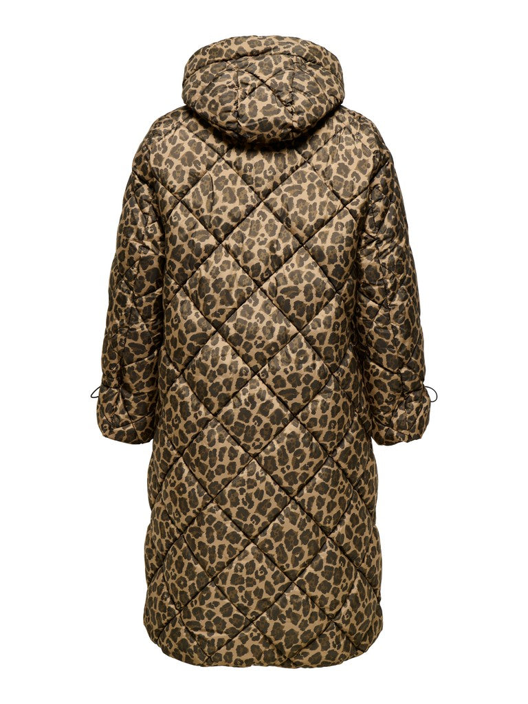 Lange Puffer Jas Carasti Leopard