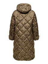 Lange Puffer Jas Carasti Leopard