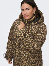 Lange Puffer Jas Carasti Leopard