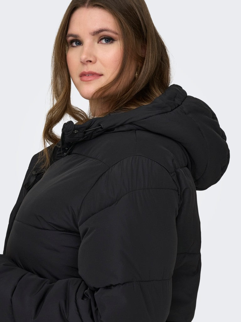 Lange Puffer Jas Carmaggie Black