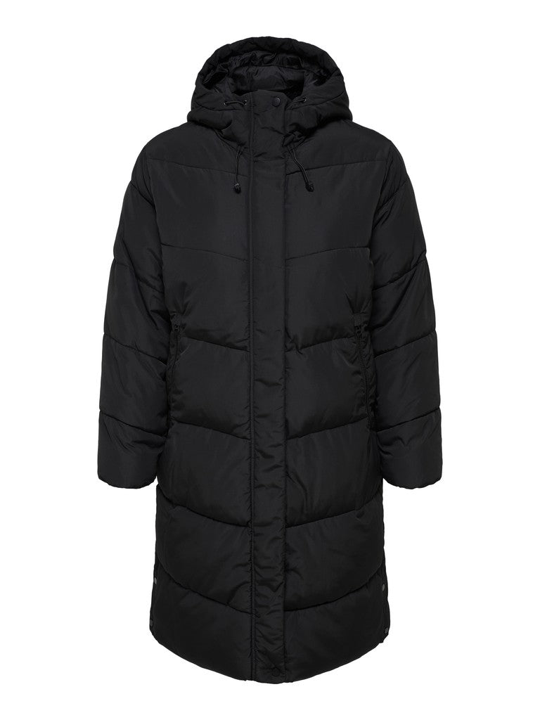Lange Puffer Jas Carmaggie Black
