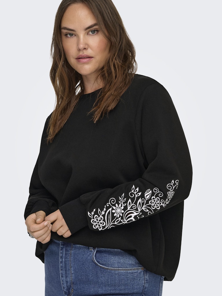 Sweat Trui Carjenna Embroidery Black