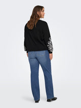 Sweat Trui Carjenna Embroidery Black