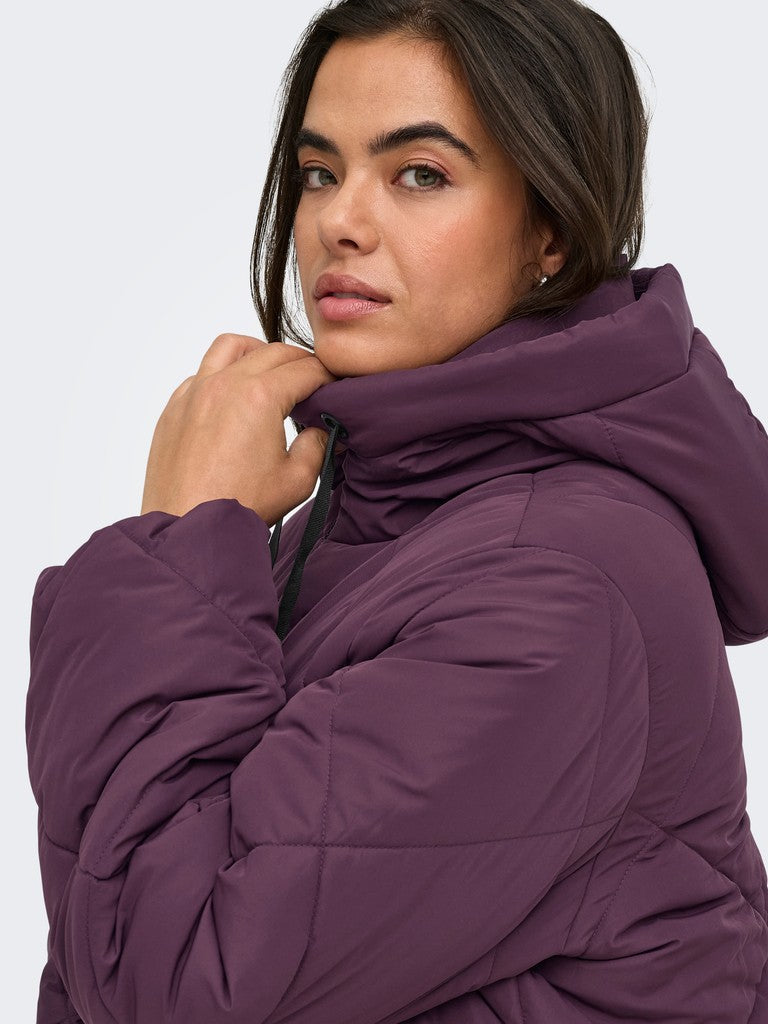 Lange Puffer Jas Carmaggie Fudge