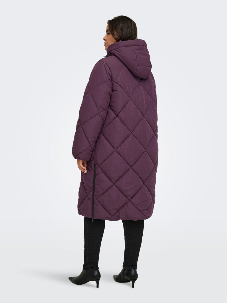 Lange Puffer Jas Carmaggie Fudge