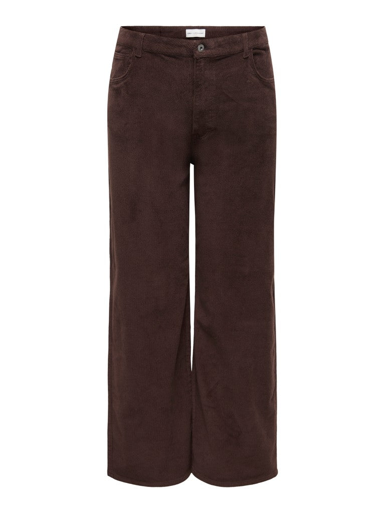 Rib Broek Carhope HW Wide Coffee