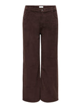 Rib Broek Carhope HW Wide Coffee