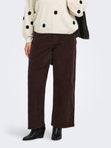 Rib Broek Carhope HW Wide Coffee