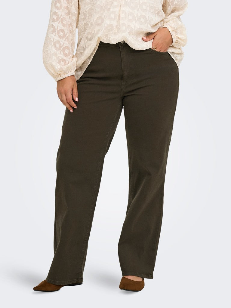 Wide Jeans Carwilly HW (CRO11)  Dark Brown Denim LM30