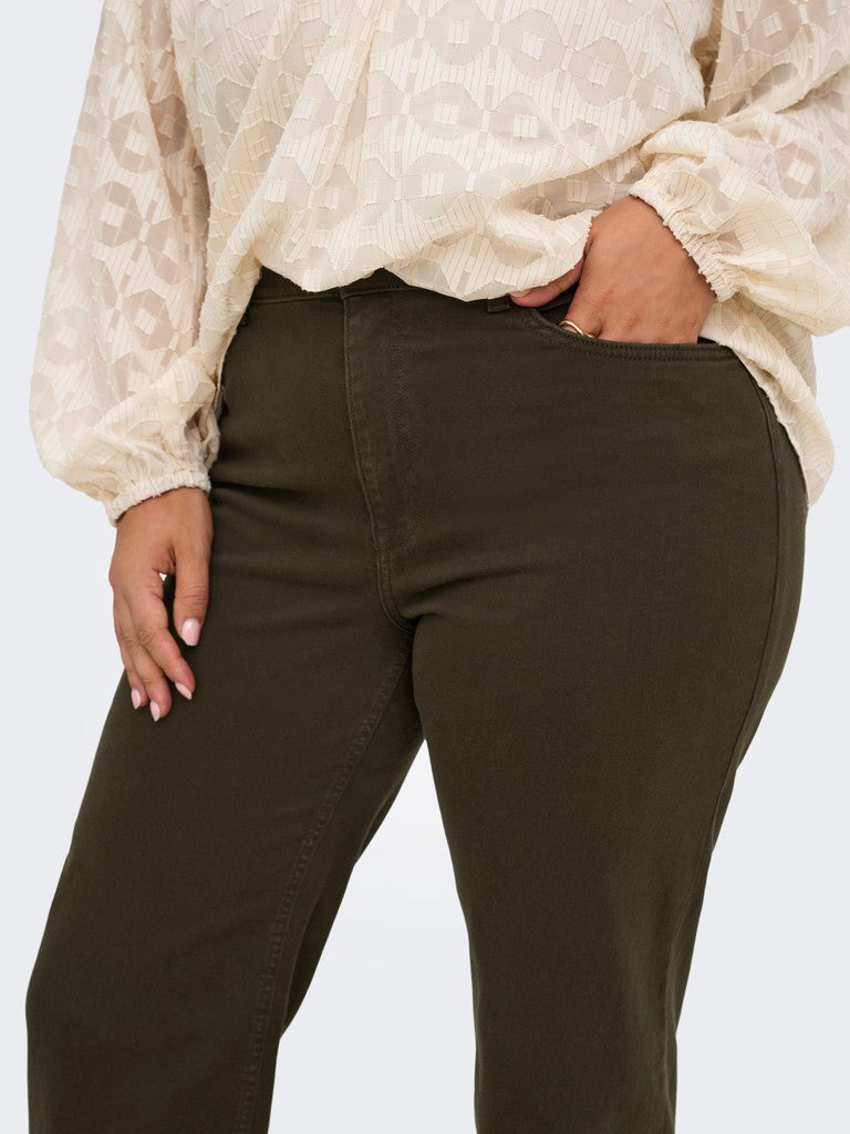 Wide Jeans Carwilly HW (CRO11)  Dark Brown Denim LM30