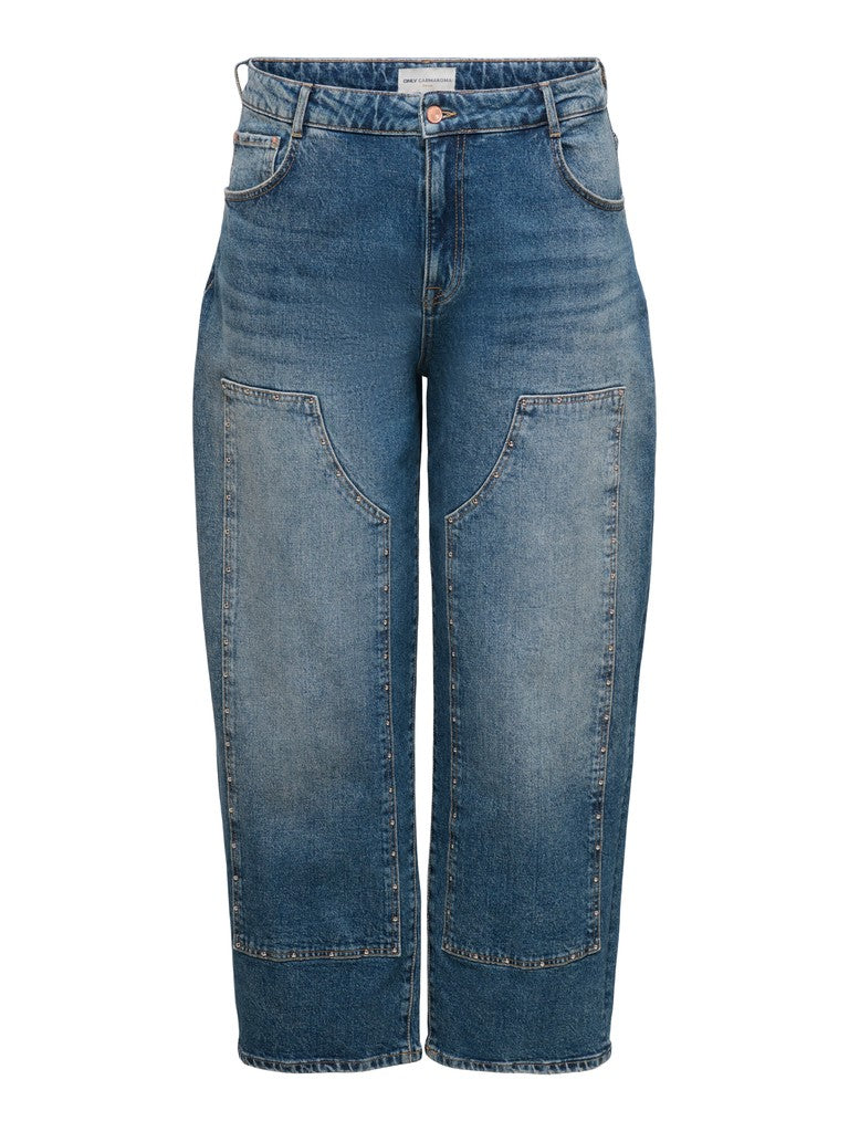 Barrel Jeans Carzoey Studs Dark Blue Denim