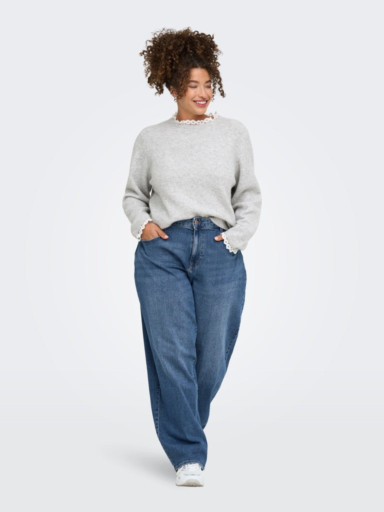 Trui Carcher Lace Light Grey Melange