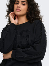 Sweat Trui Carbeatrix Sleeve Lace 09 Black