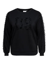 Sweat Trui Carbeatrix Sleeve Lace 09 Black