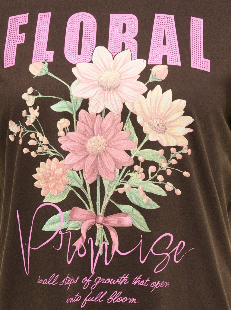 Shirt Carroxy Floral Coffe Bean