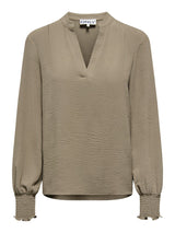 Blouse Lange Mouw Carmetta  V- Neck Walnut