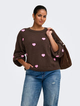 Trui Carrica heart Coffe Bean