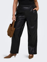 Leather Look Boek Carkari Straight Black