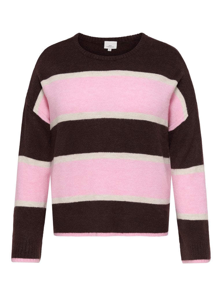 Trui Cartalio stripe Fudge - Birch - Bonbon