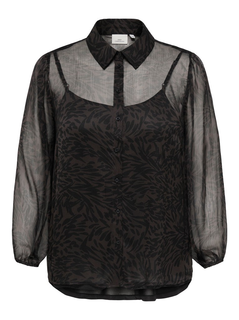 Blouse Carstar print Peninna Chocolate Plum
